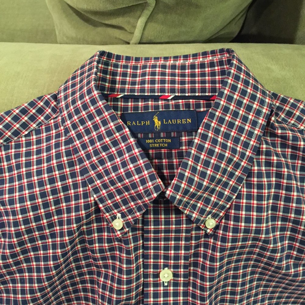 Men's button Ralph Lauren plaid